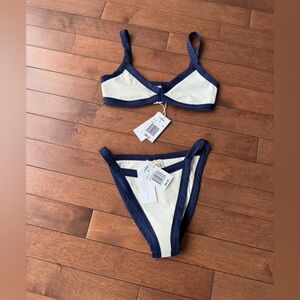 L*Space Navy and White Bikini Set